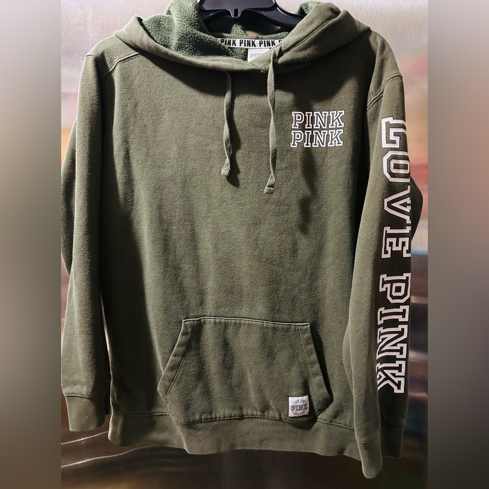 Victoria's Secret Olive Green PINK Hoodie